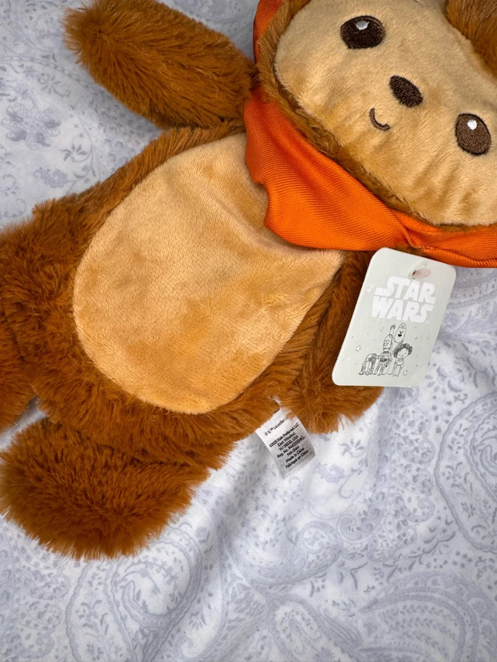 Star Wars Soft Plush Ewok Infant Toy - Brown and Orange